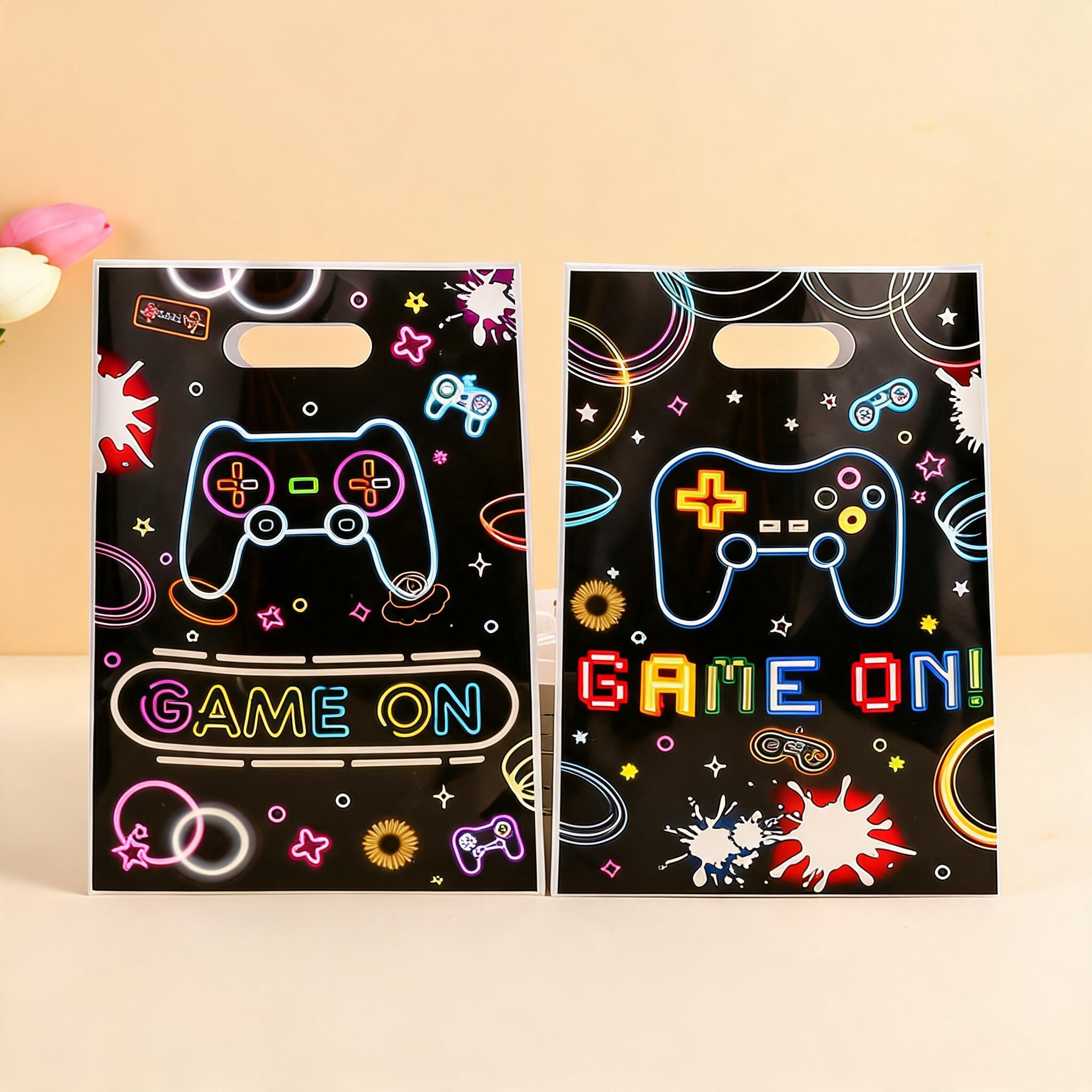 Party Games Gender Reveal - 30個入り ブラック ゲームオン ネオン パーティー ギフトバッグ