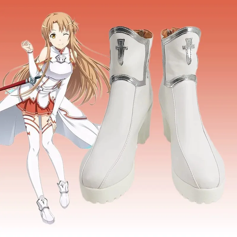 Party Games For Adults Online Free - ソードアート・オンライン結城アスナコスプレブーツSAO PUレザーシューズハロウィンパーティーコスプレ結城アスナ靴
