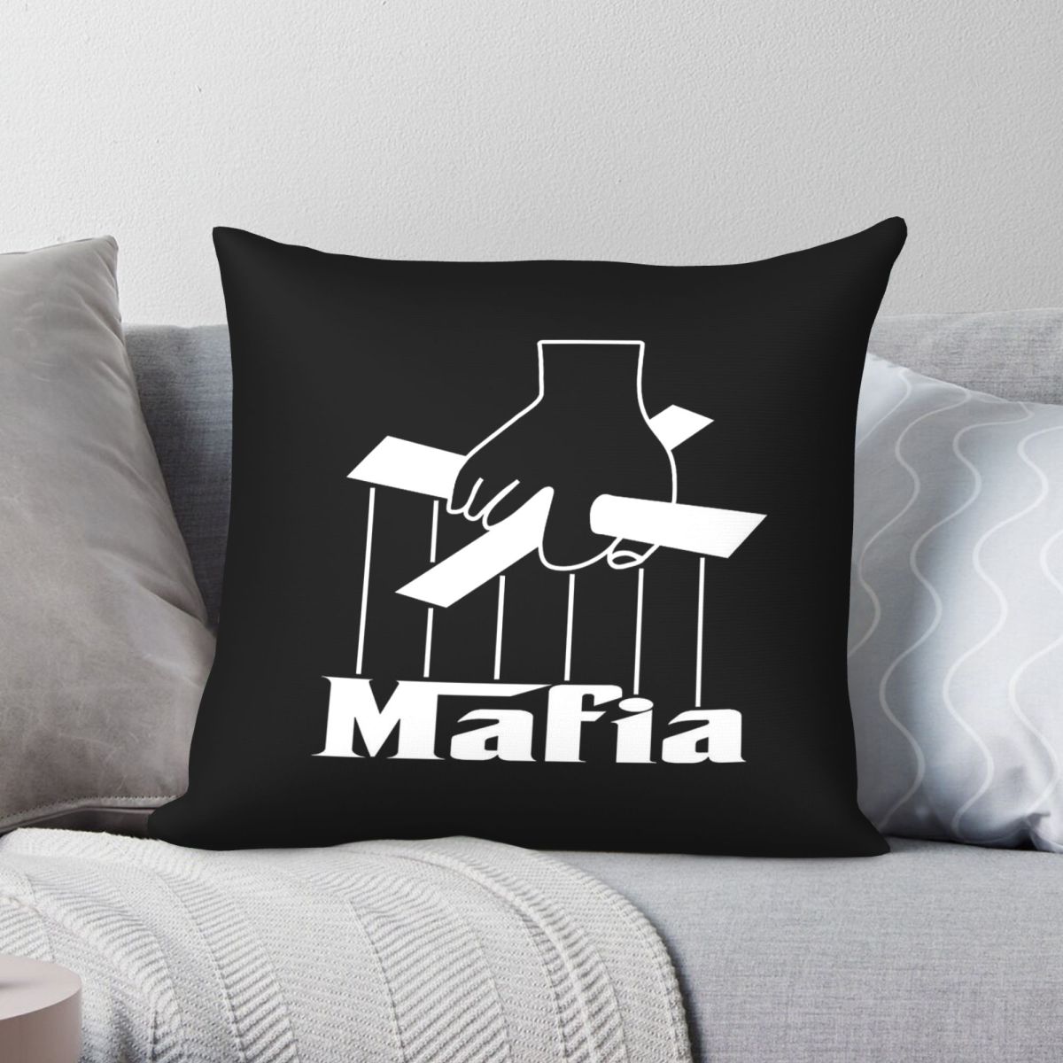 Party Games Mafia - マフィアパーティーゲーム正方形枕カバーポリエステルリネンベルベットクリエイティブジップ装飾スローピローケース車のクッションカバー