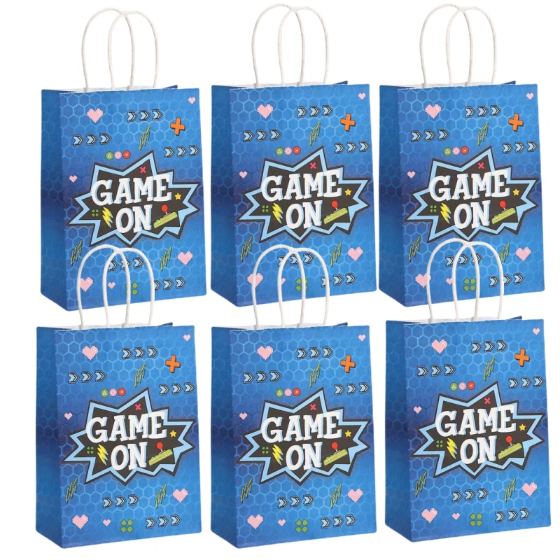 6/24 個ビデオゲームテーマ紙ギフト包装袋ゲームオーバーキ - Party Games Gender Reveal のレビューと価格