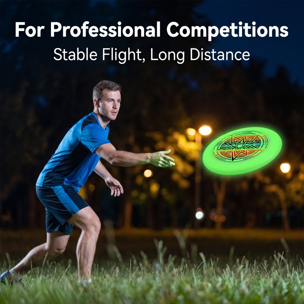 暗闇で光るフリスビー 175g プロフェッショナルエクストリ - Frisbee Freestyle Disc のレビューと価格