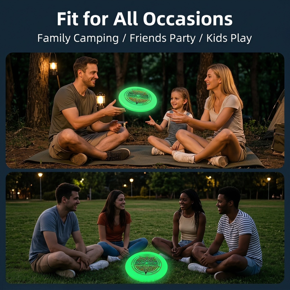 暗闇で光るフリスビー 175g プロフェッショナルエクストリ - Frisbee Freestyle Disc のレビューと価格
