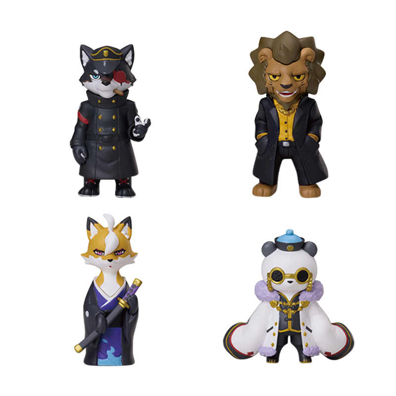 動物マフィアフィギュア ミニ擬人化オオカミ ライオン パンダ - Party Games Mafia のレビューと価格