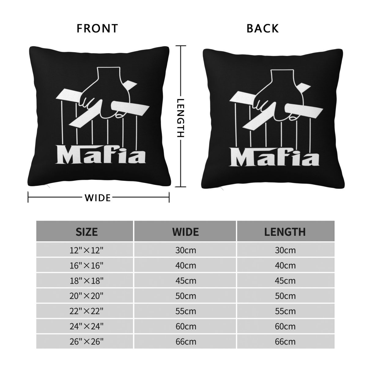 マフィアパーティーゲーム正方形枕カバーポリエステルリネンベル - Party Games Mafia のレビューと価格