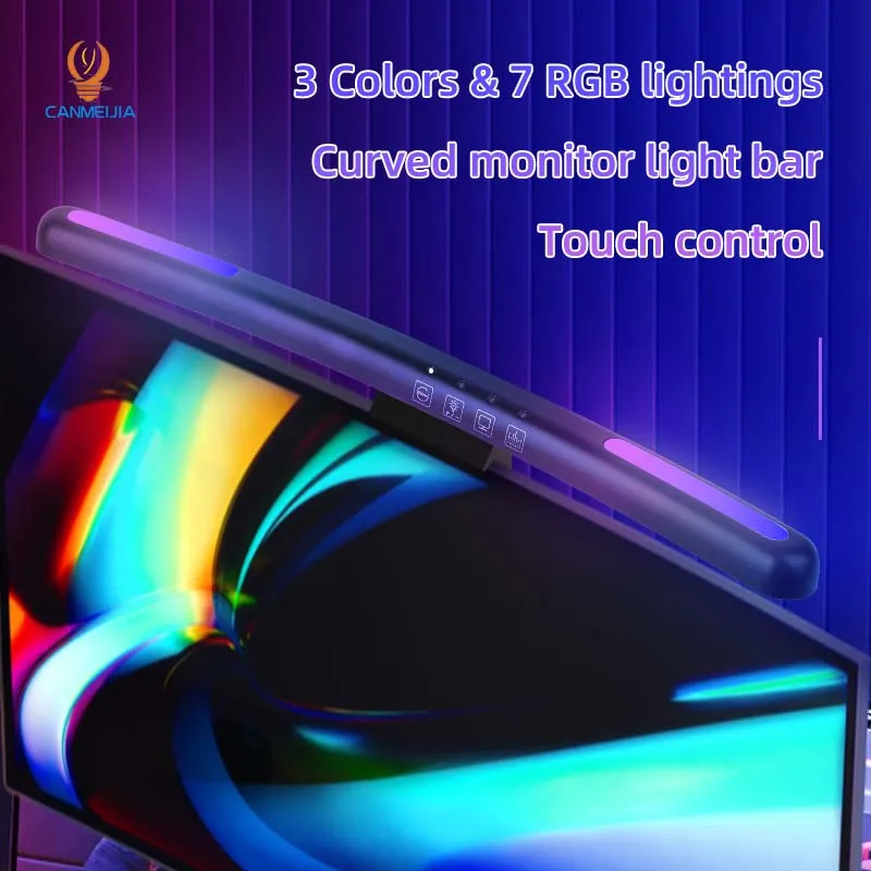 湾曲したLEDモニターライトバー,USB,RGB,PCスクリ - Party Games On Switch のレビューと価格