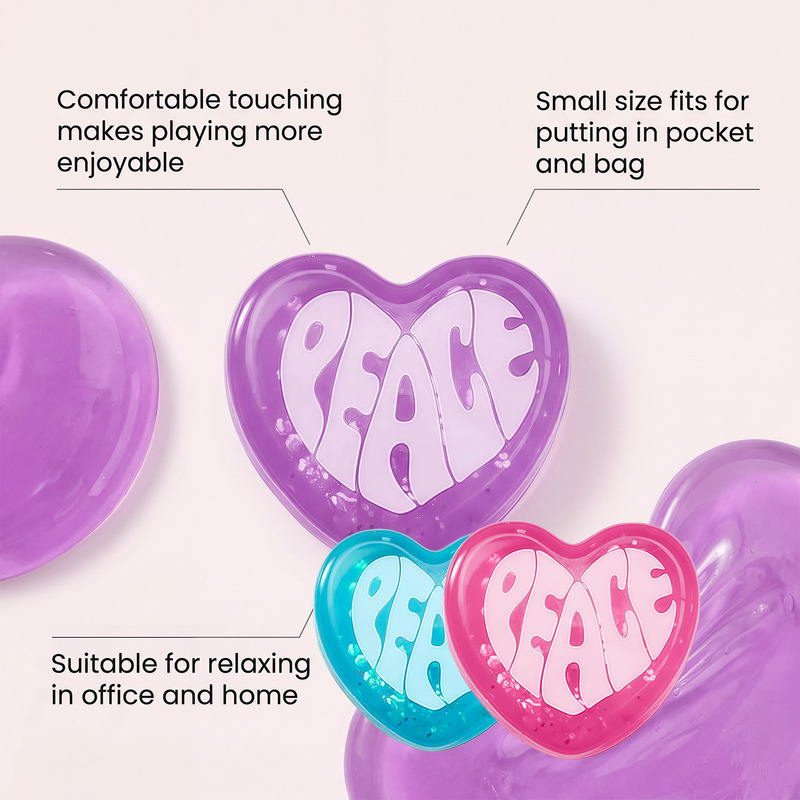 在庫あり PEACE ハート型スクイーズ玩具 ソフトスローラ - Party Games Adults Funny のレビューと価格